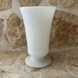 Milk Glass Fluted Vintage E.O. Brody M5000 Pedestal Vase